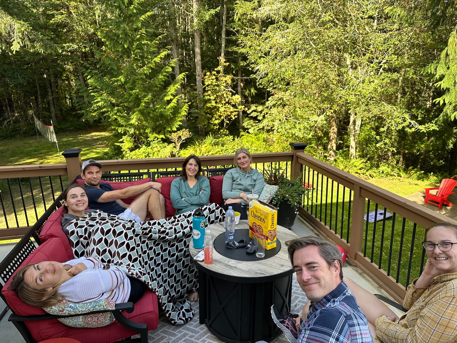 The group on the back deck