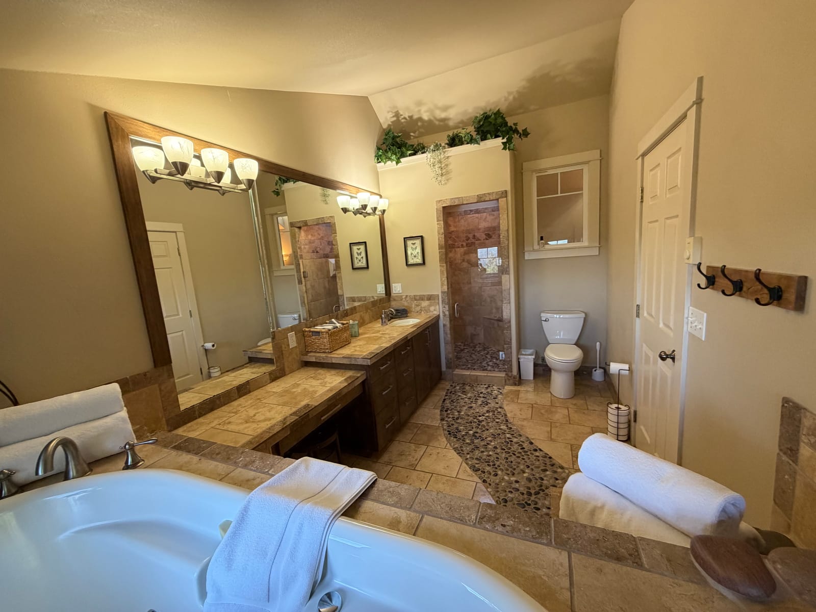 Upper ensuite vanity and walk-in shower