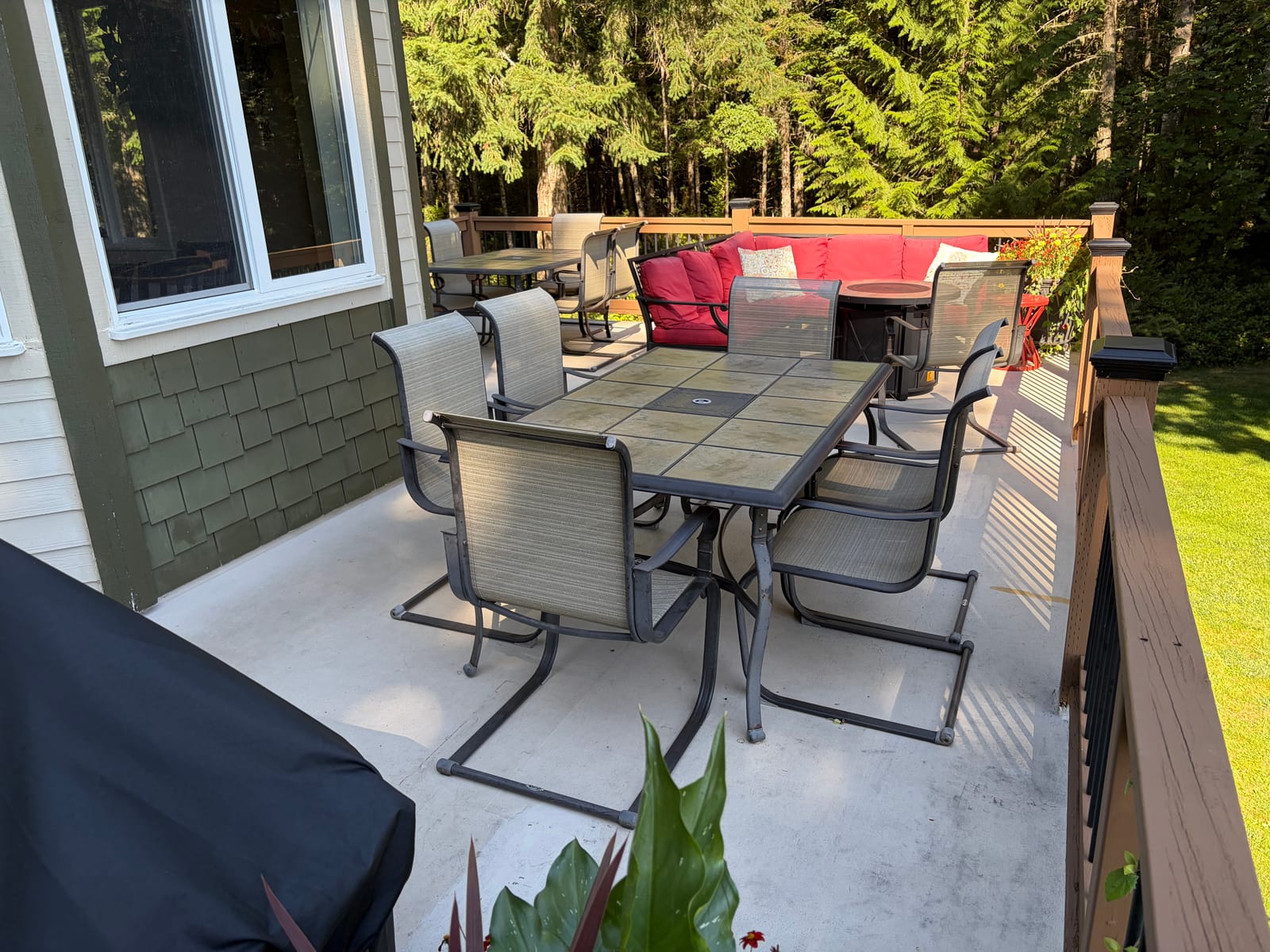 Deck looking into the trees